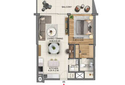 1 bedroom apartment